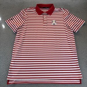 Ralph Lauren RLX‎ USA 2016 Ryder Cup Shirt Mens XL Red White Golf Polo Stripe